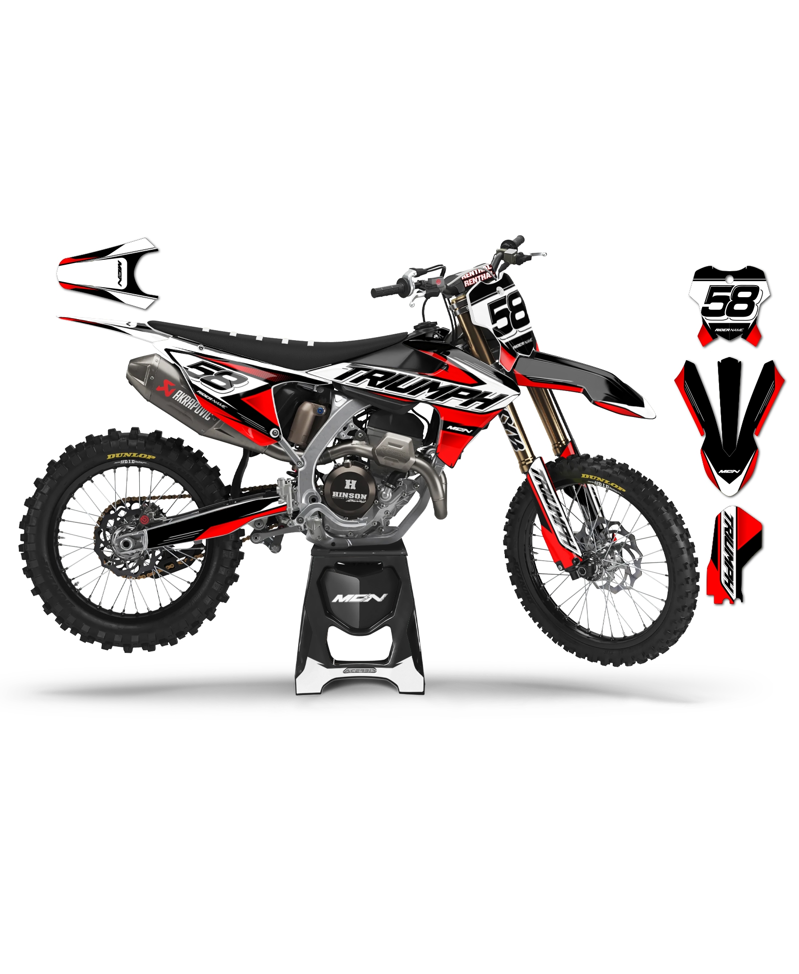 Tmx Motorcycle Vector Triumph Motocross – TMX4 – Full Motorcycle Graphics Kit - MCN Grafix