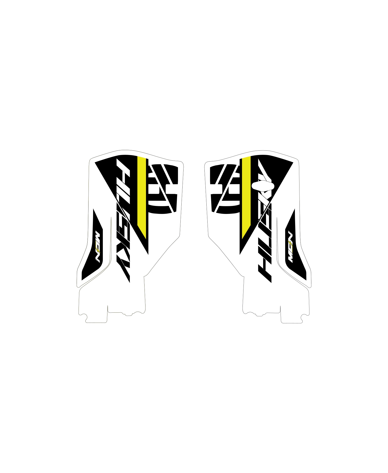 Husqvarna Motocross – Fork Guards 3 Motorcycle Graphics - MCN Grafix