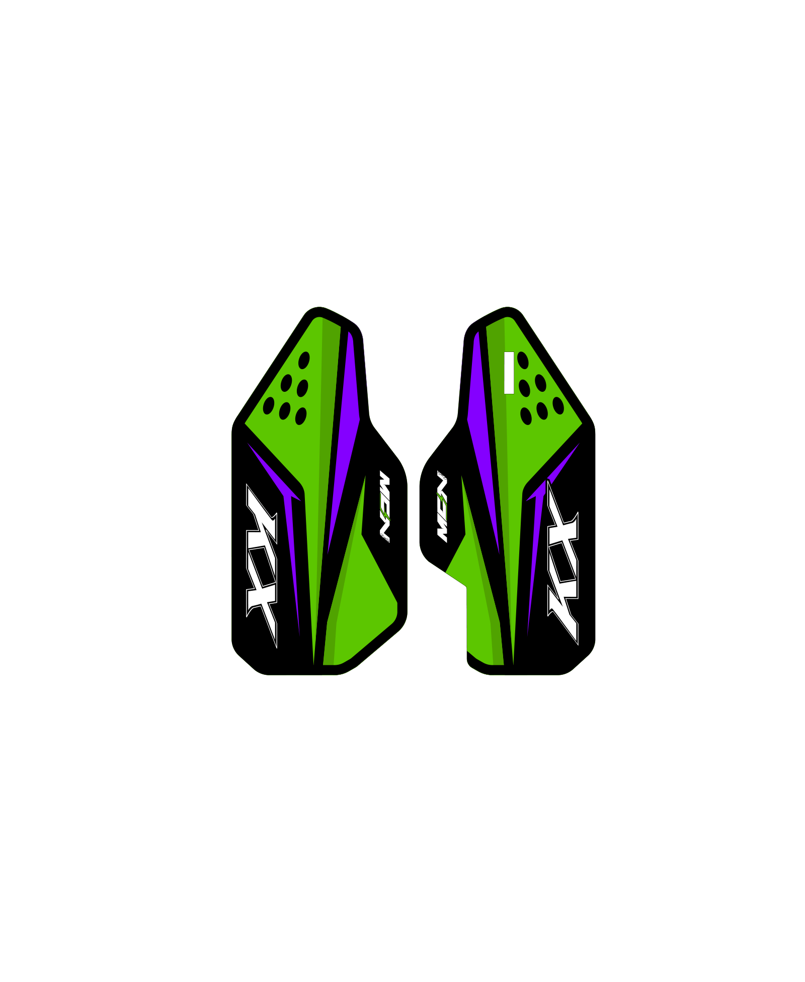 Kawasaki Motocross – Fork Guards 4 Motorcycle Graphics - MCN Grafix